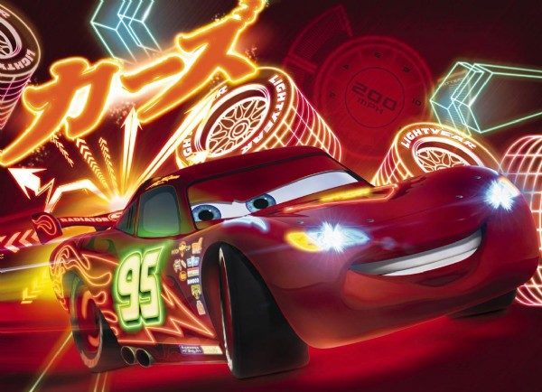 Cars Mcqueen Tokyo Drift - Køb fototapet med Bilen Mcqueen fra Cars