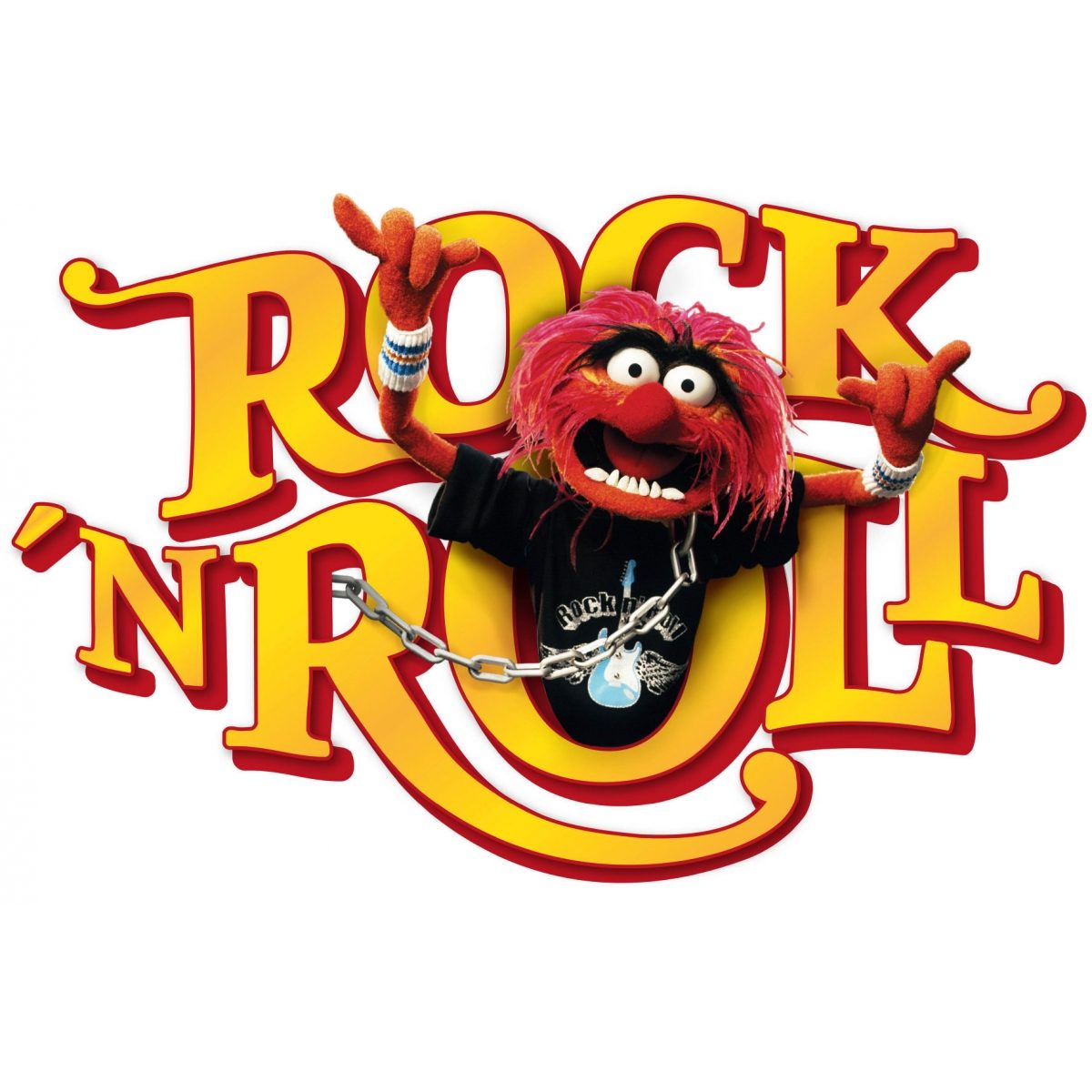 Rock´n Roll Muppets - Køb wallsticker med Animal Disney