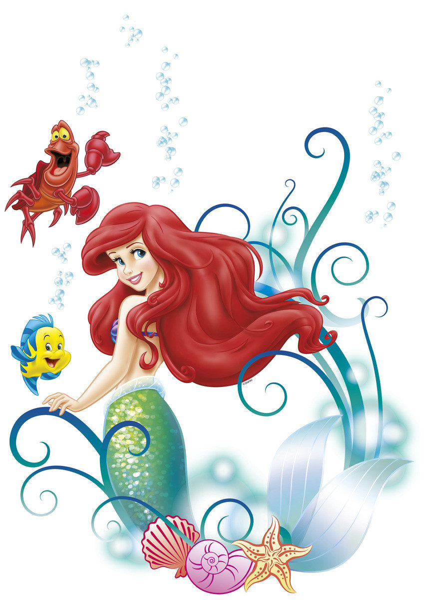 Ariel Disney wallsticker - Køb flotte wallstickers billigt online her