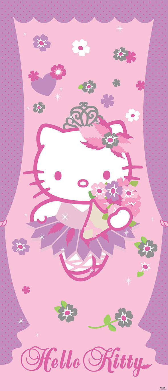 Hello Kitty fototapet til dør el. væg - Køb børne fotostat online her