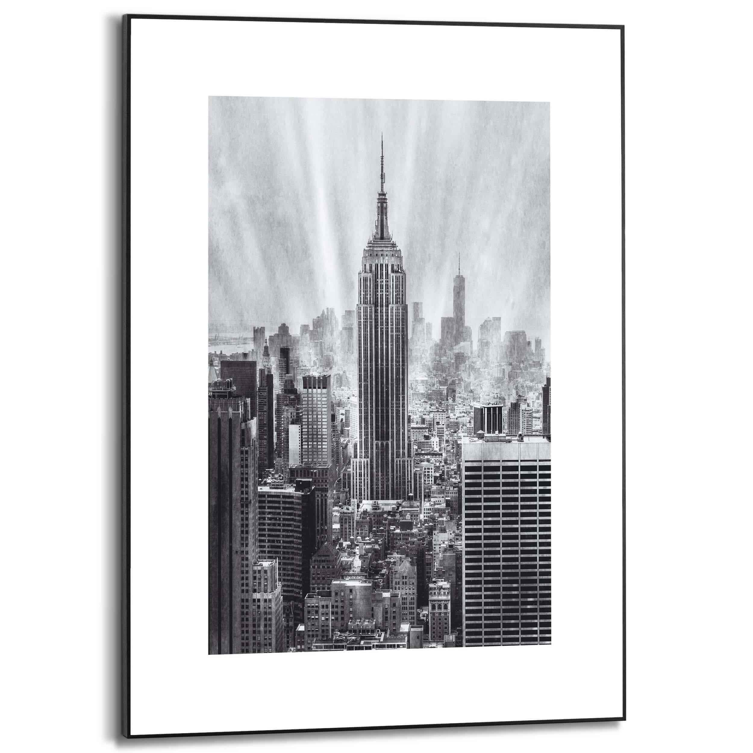 Billede af New York skyline højhuse 50X70cm. - Flot sort hvid plakat