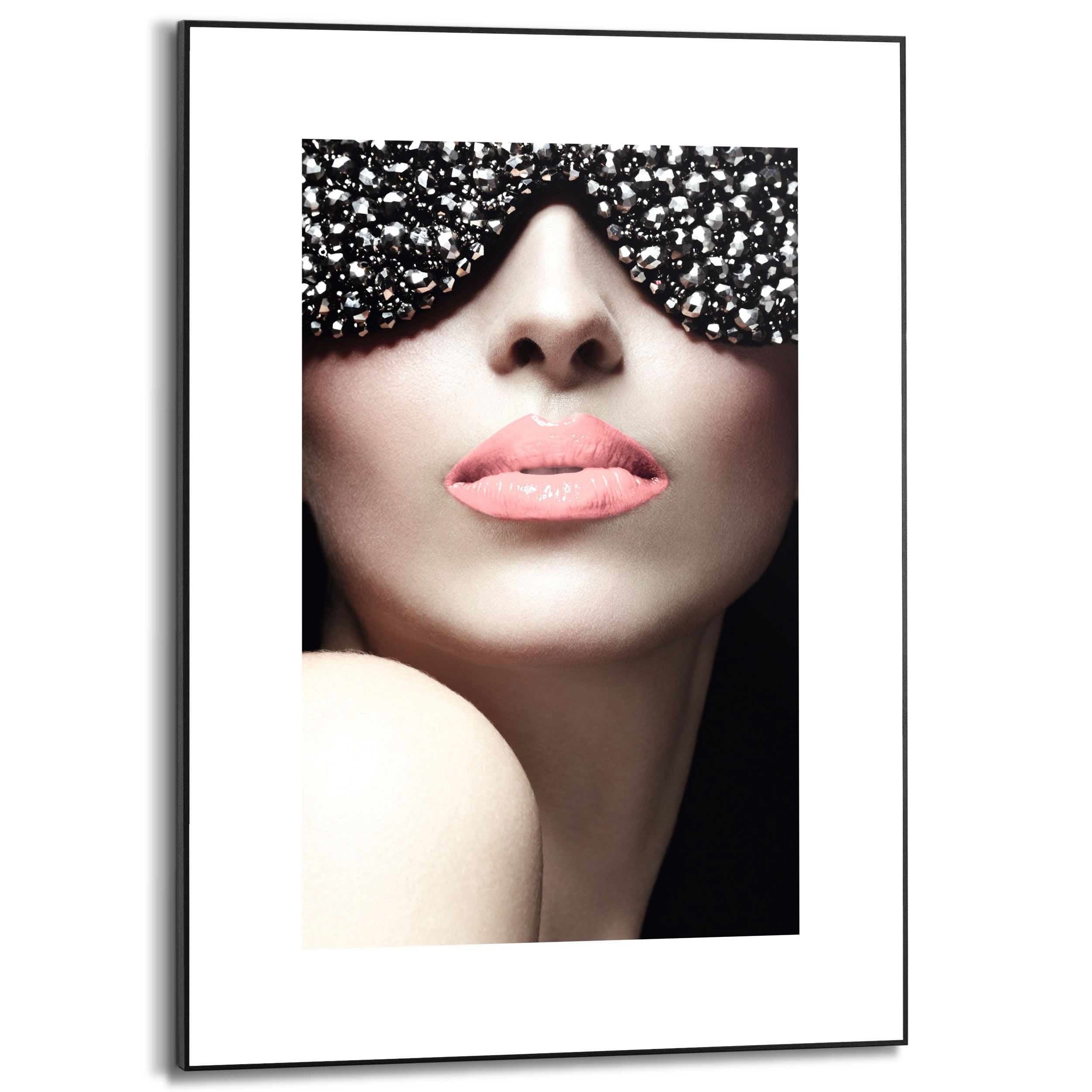 Fashion kvinde ansigt 50X70cm. - plakat billede glitter glasses mode poster