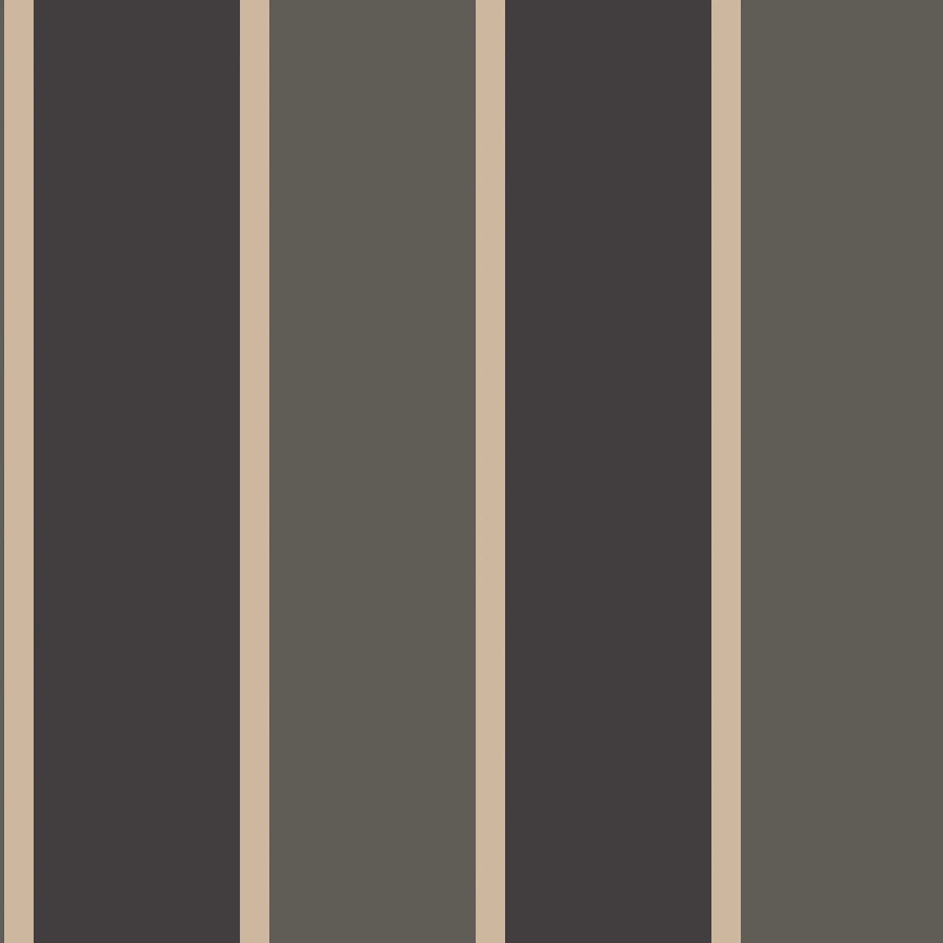 Alternating Widths - Olive tapet med brede og smalle olivengrønne og beige striber.