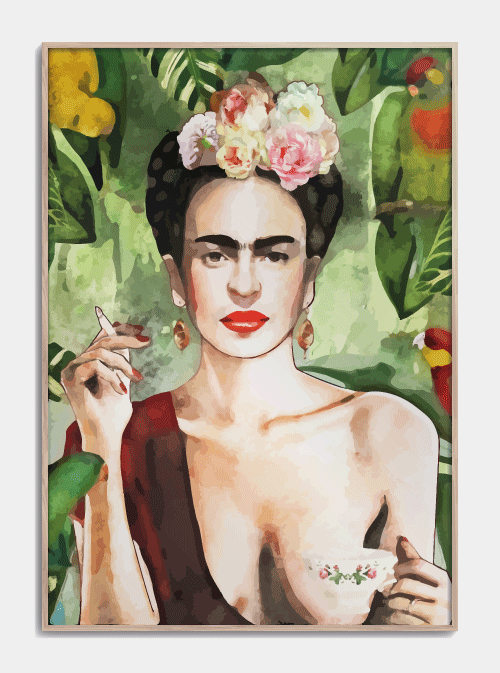 Frida Kahlo Liberated Mexicansk kunstner 50 X 70cm. Plakat i farver