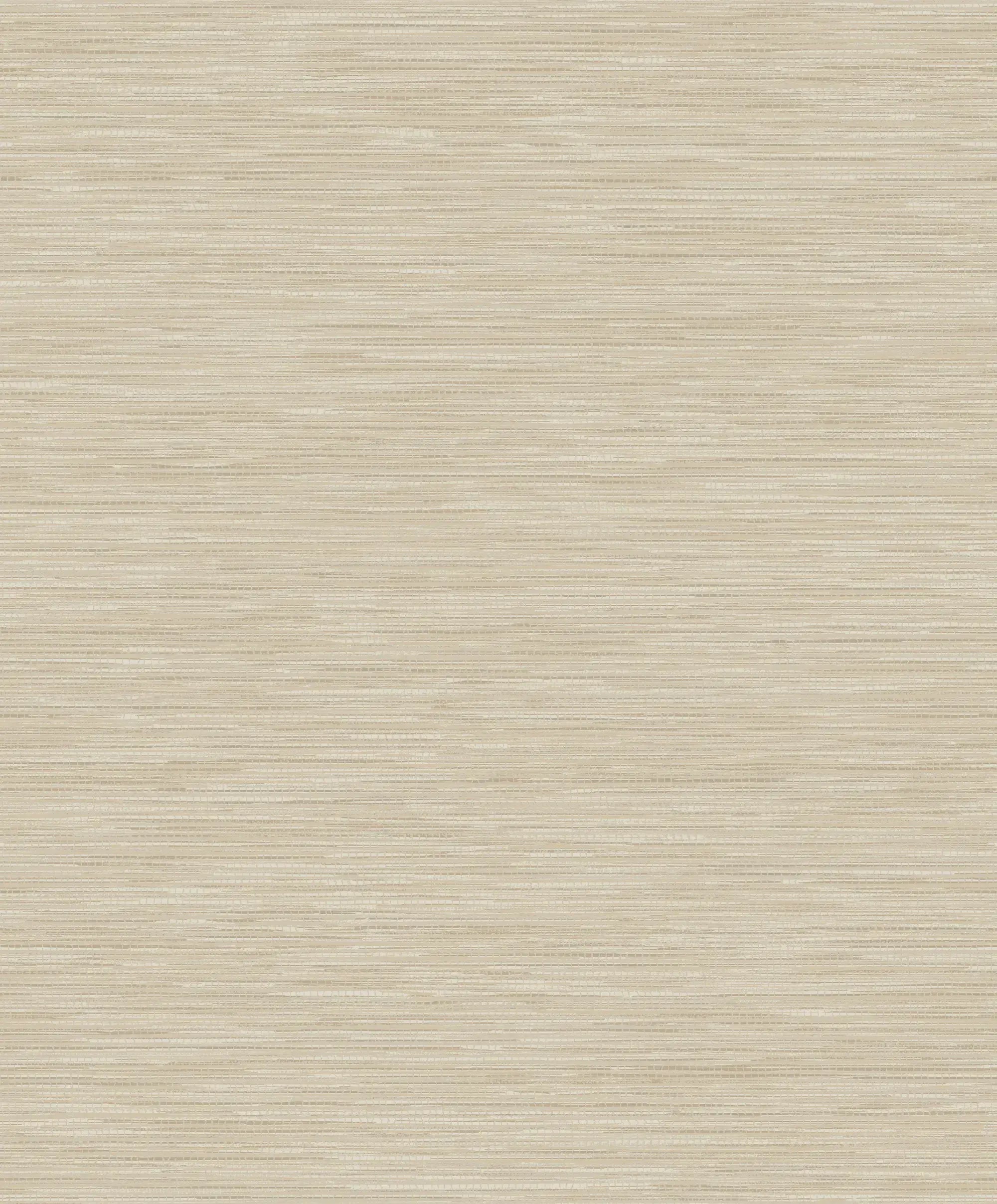 Flad visning af tapeten Bambara Texture - Taupe med en ensartet, stribet overflade. Perfekt til en minimalistisk stil.