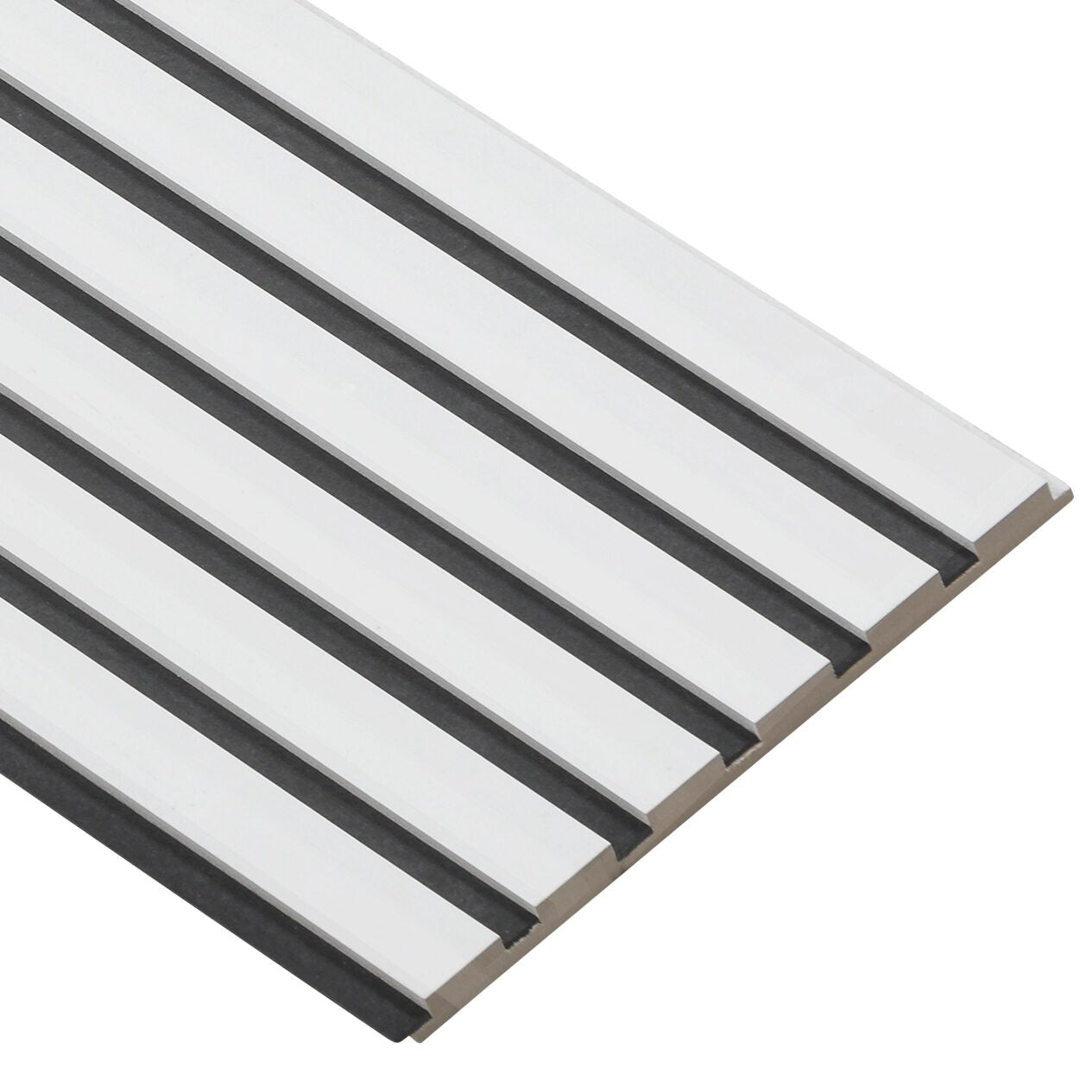 Hvidmalet Basic m. sort filt Akustikpanel 240cm. - Hvid akustik panel