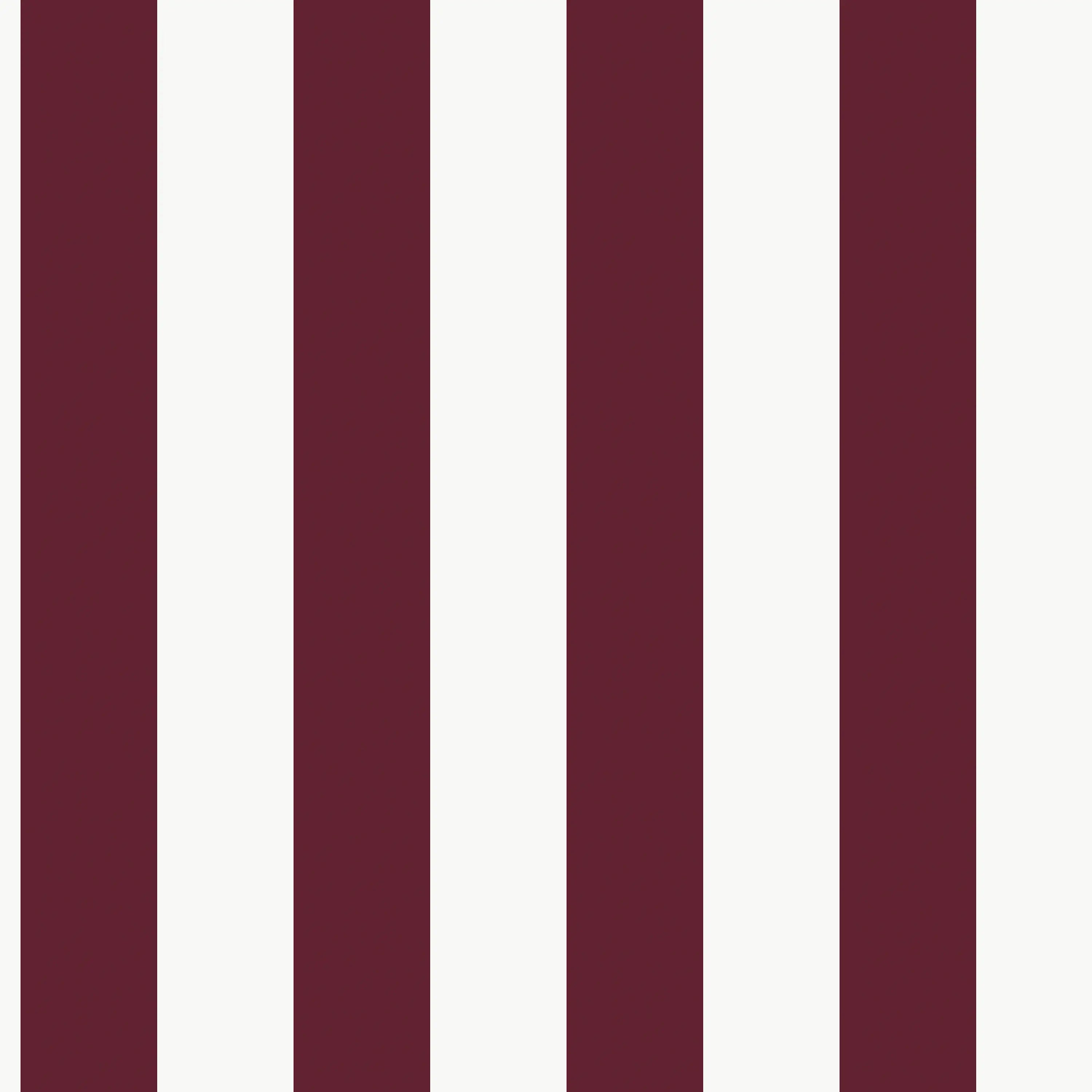 Broad Stripes - Burgundy tapet med brede lodrette burgundy og hvide striber.