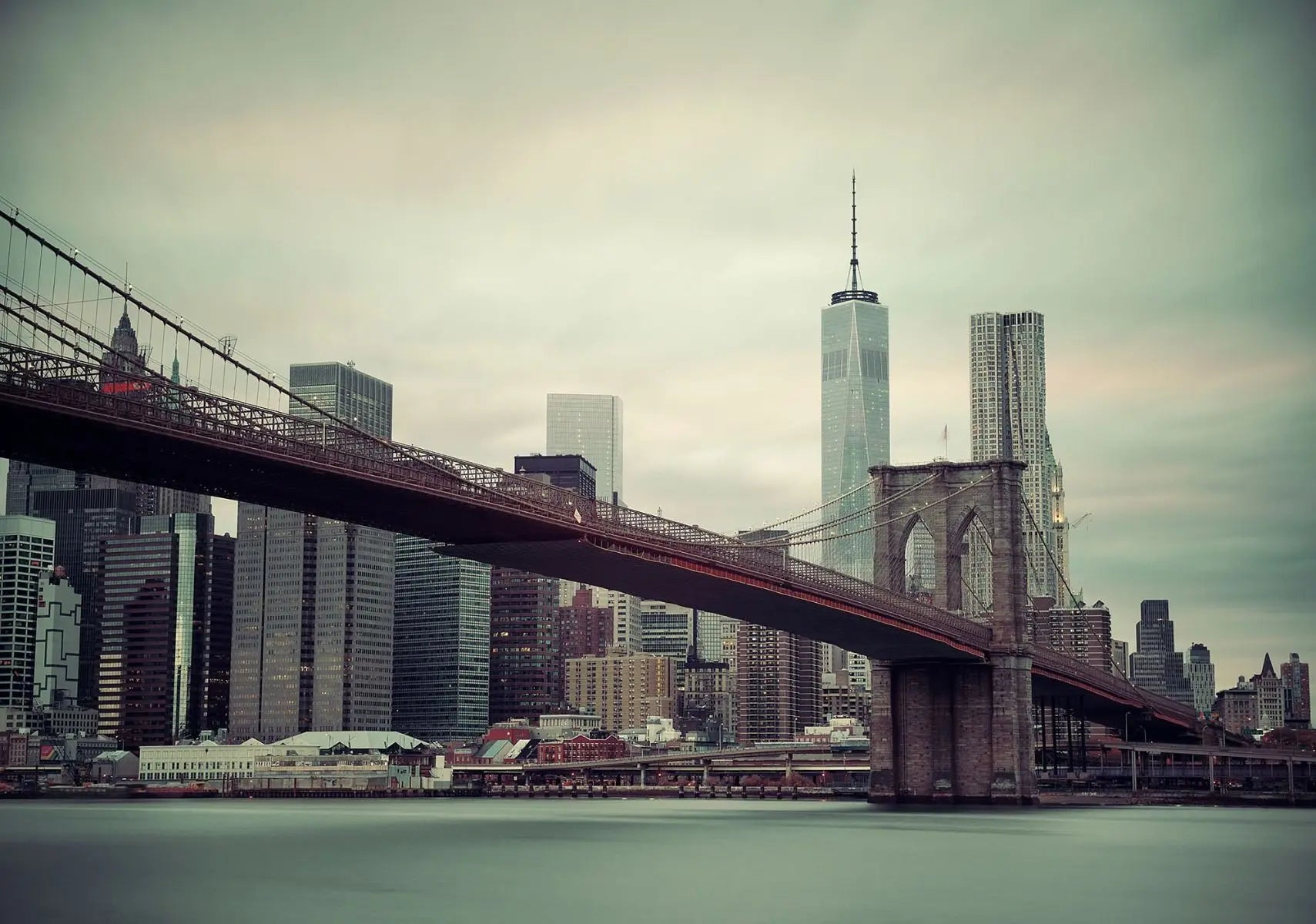 Billede 1 af Fototapet - Brooklyn Bridge og Manhattan Skyline New York