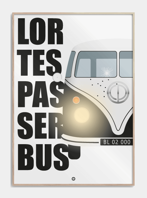 Lortespasserbus plakat Blinkende Lygter A3 - Køb poster med filmcitat