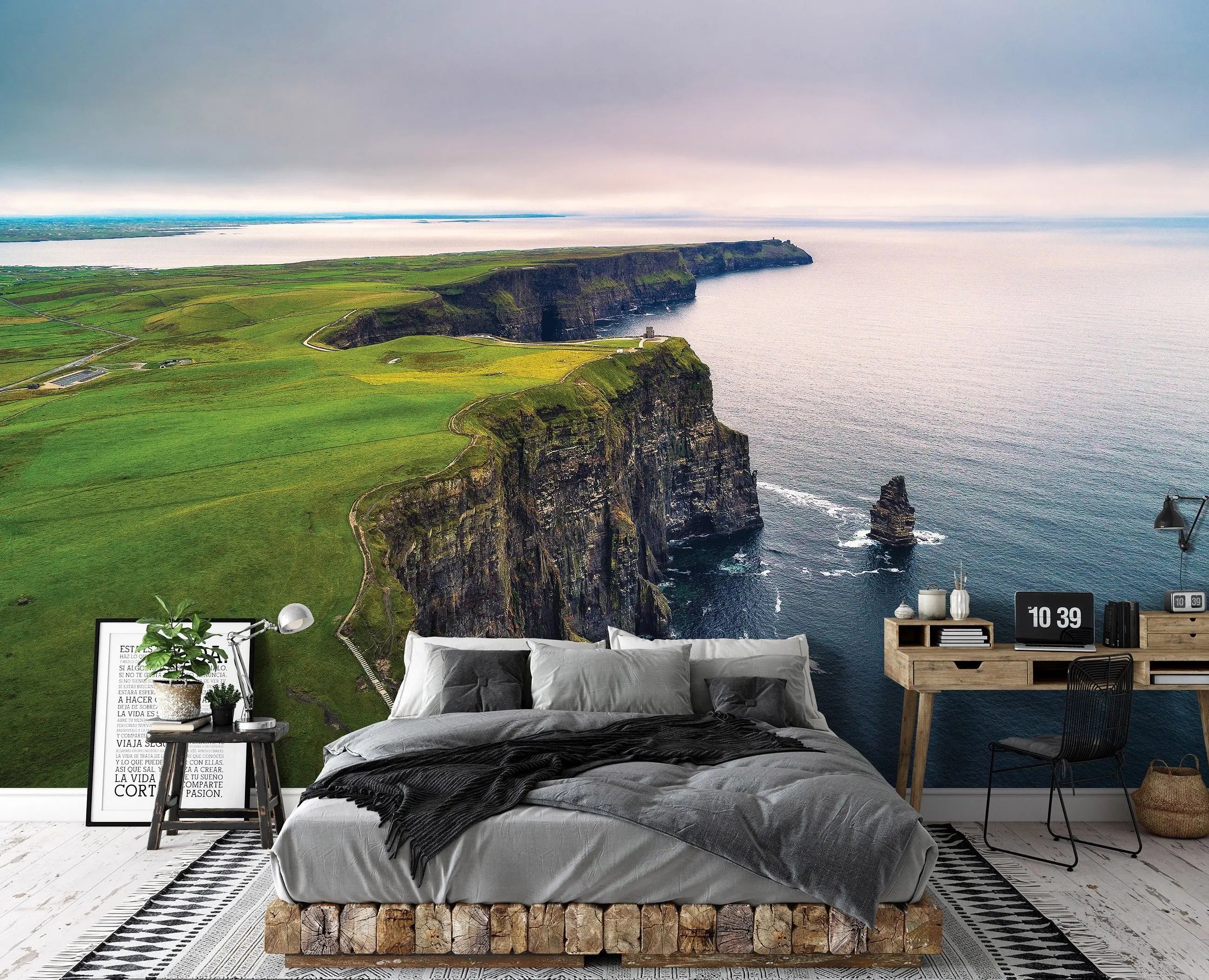 Billede 10 af Fototapet - Cliffs of Moher med græsmarker og hav i Irland