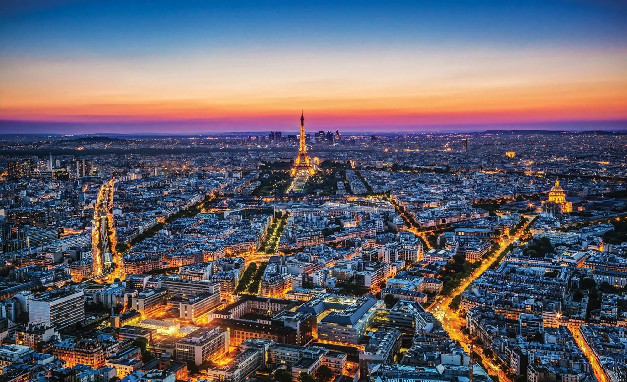 Billede 1 af Fototapet - Eiffeltårnet i Paris ved solnedgang