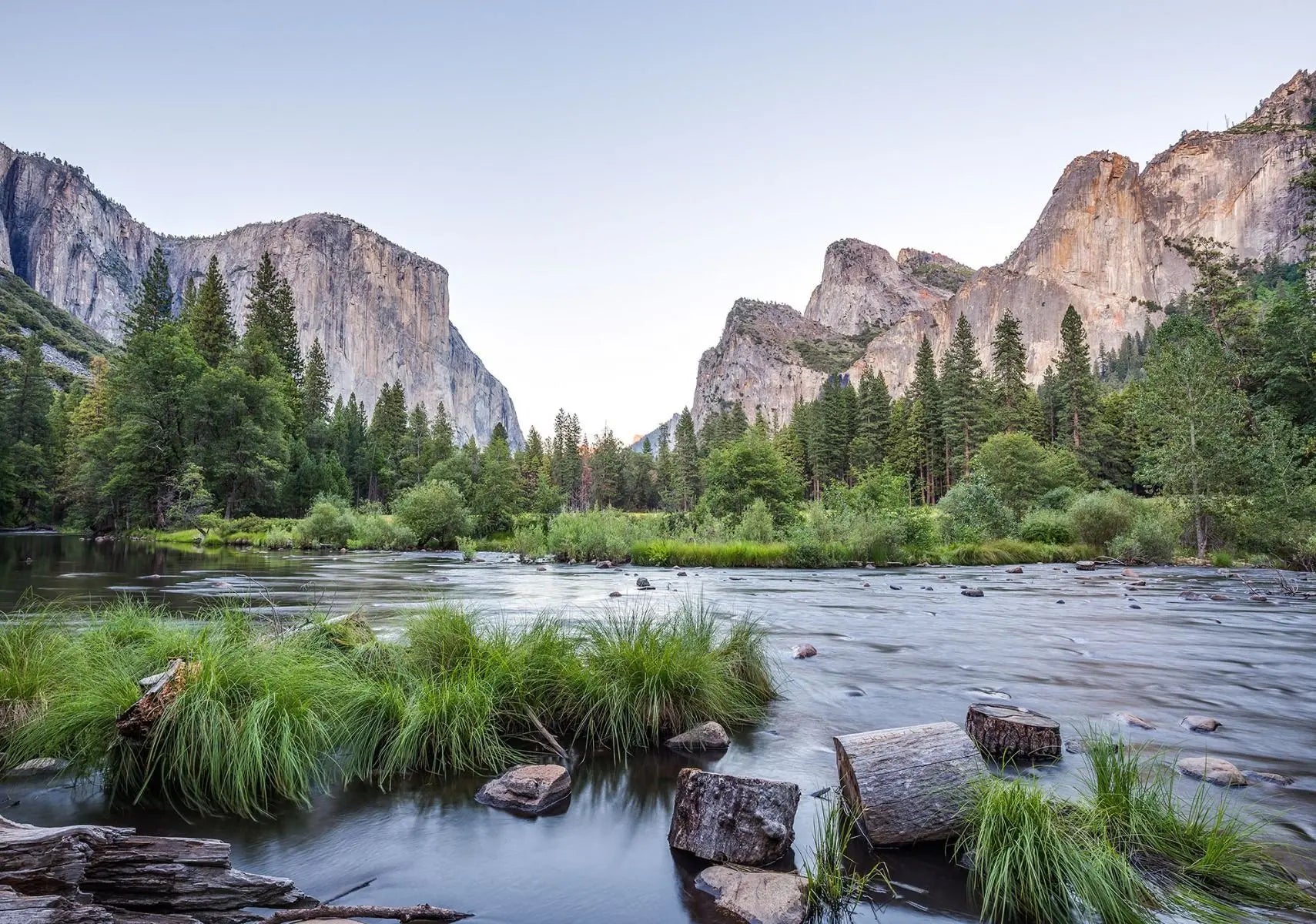 Billede 1 af Fototapet - El Capitan og flod i Yosemite Nationalpark