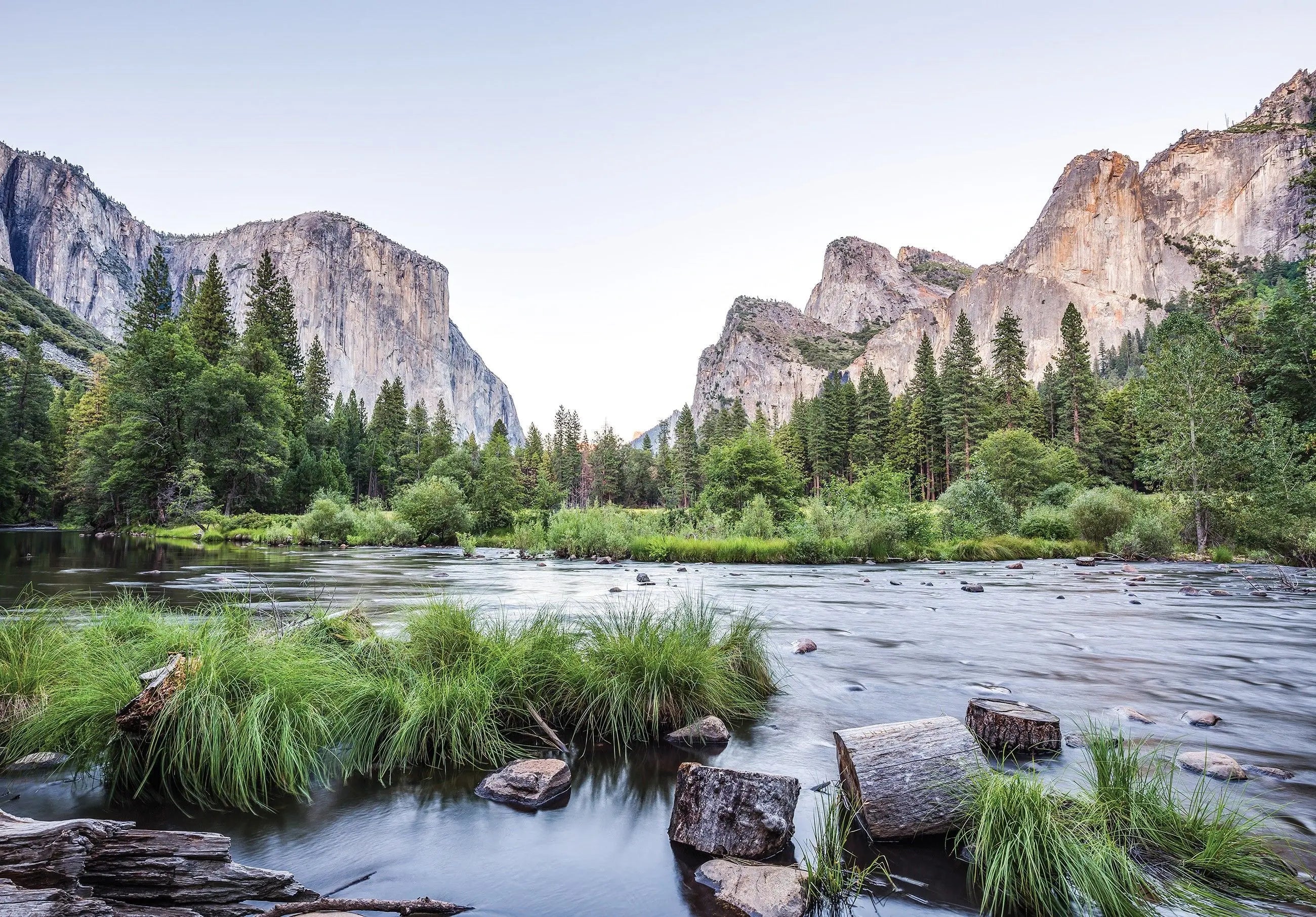 Billede 2 af Fototapet - El Capitan og flod i Yosemite Nationalpark