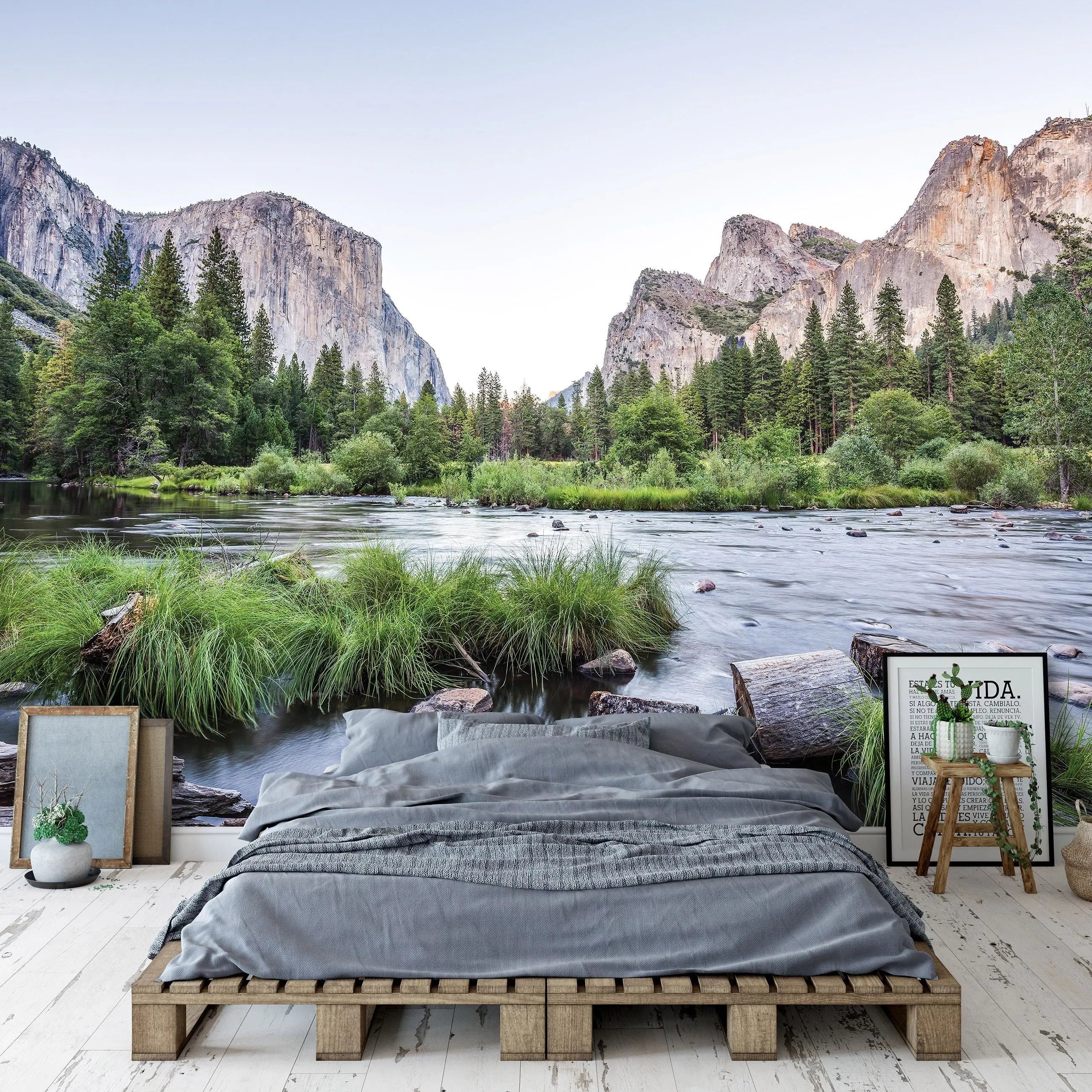 Billede 8 af Fototapet - El Capitan og flod i Yosemite Nationalpark