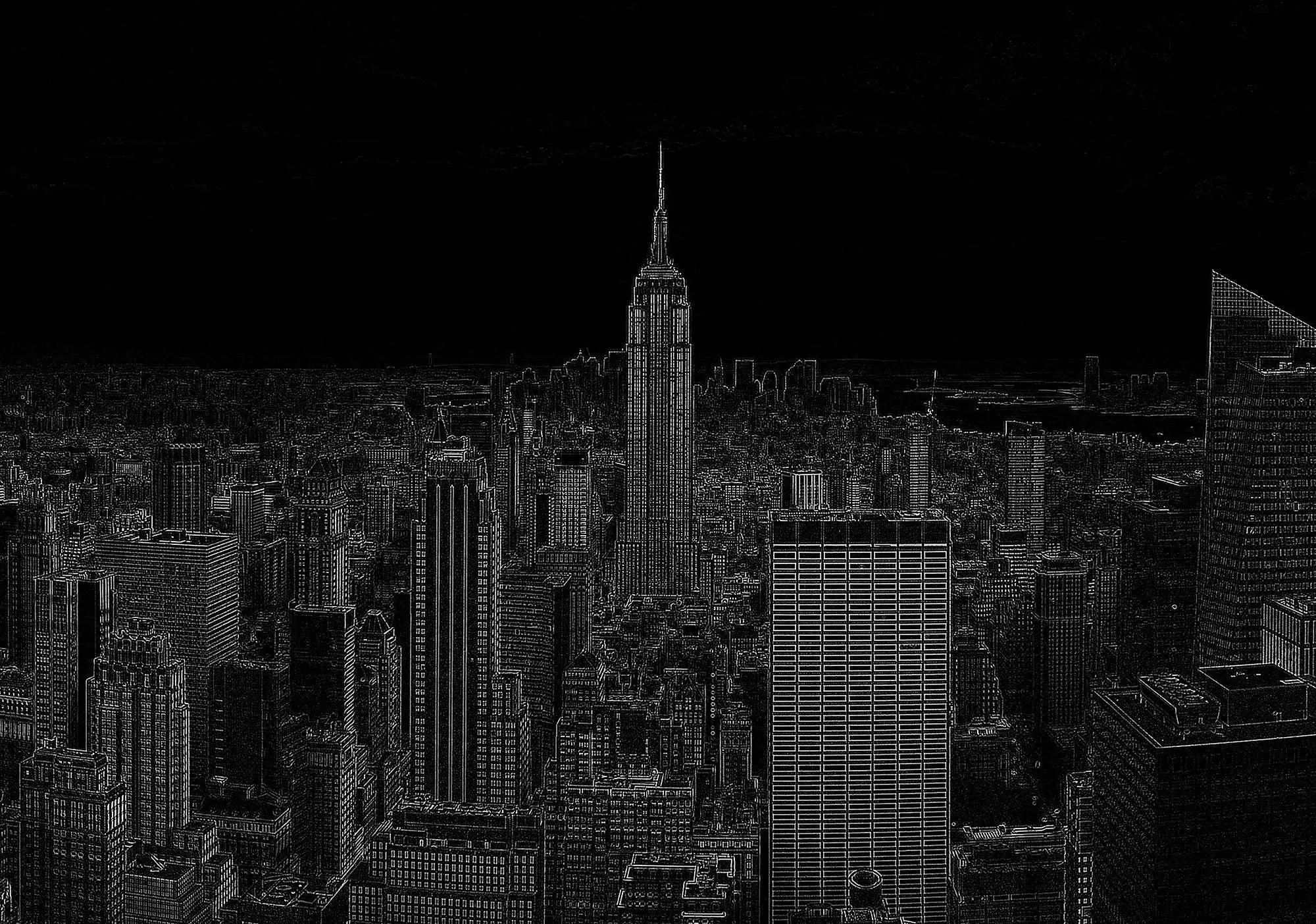 Billede 1 af Fototapet - Empire State Building nattbillede New York