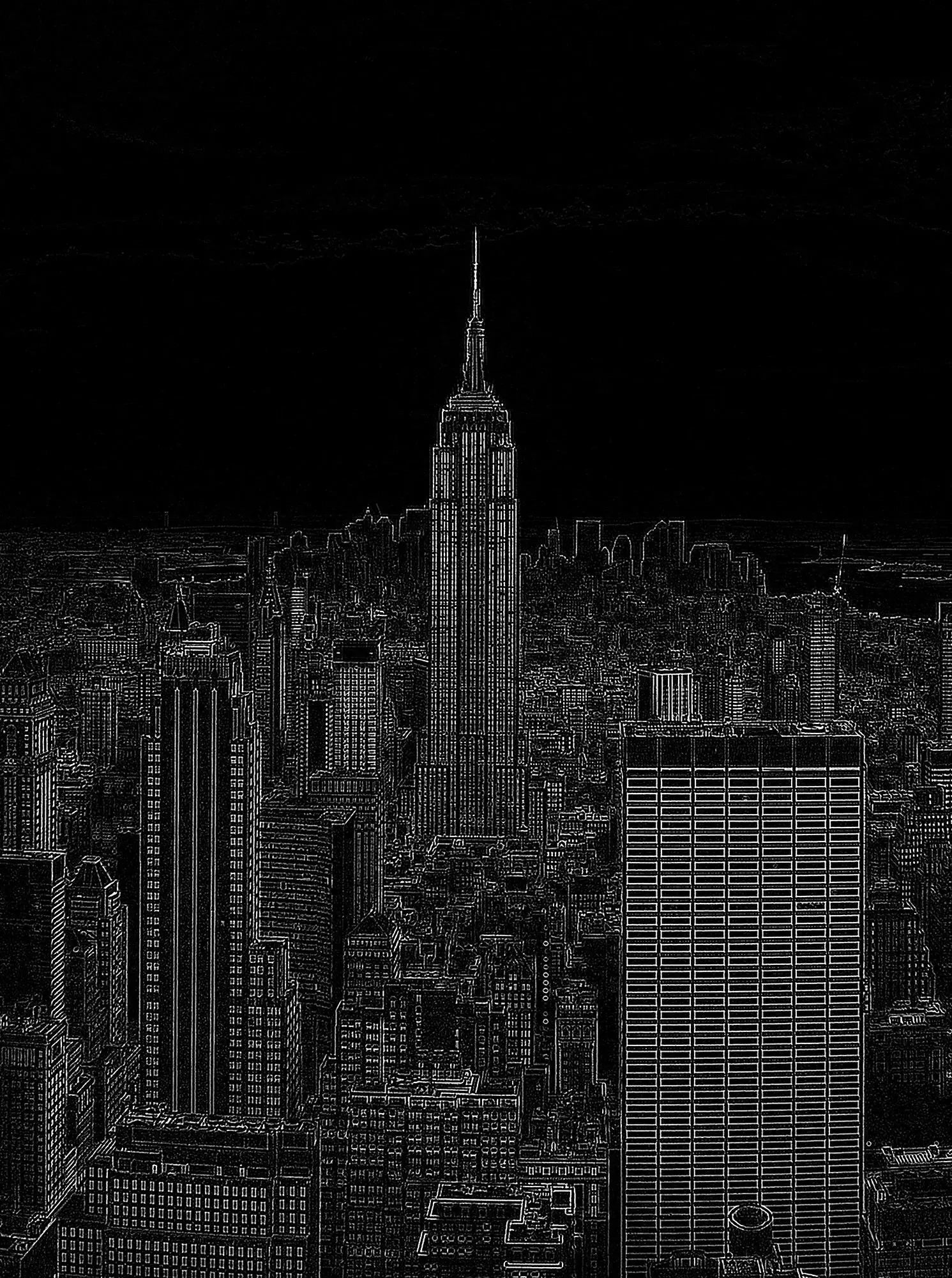 Billede 15 af Fototapet - Empire State Building nattbillede New York