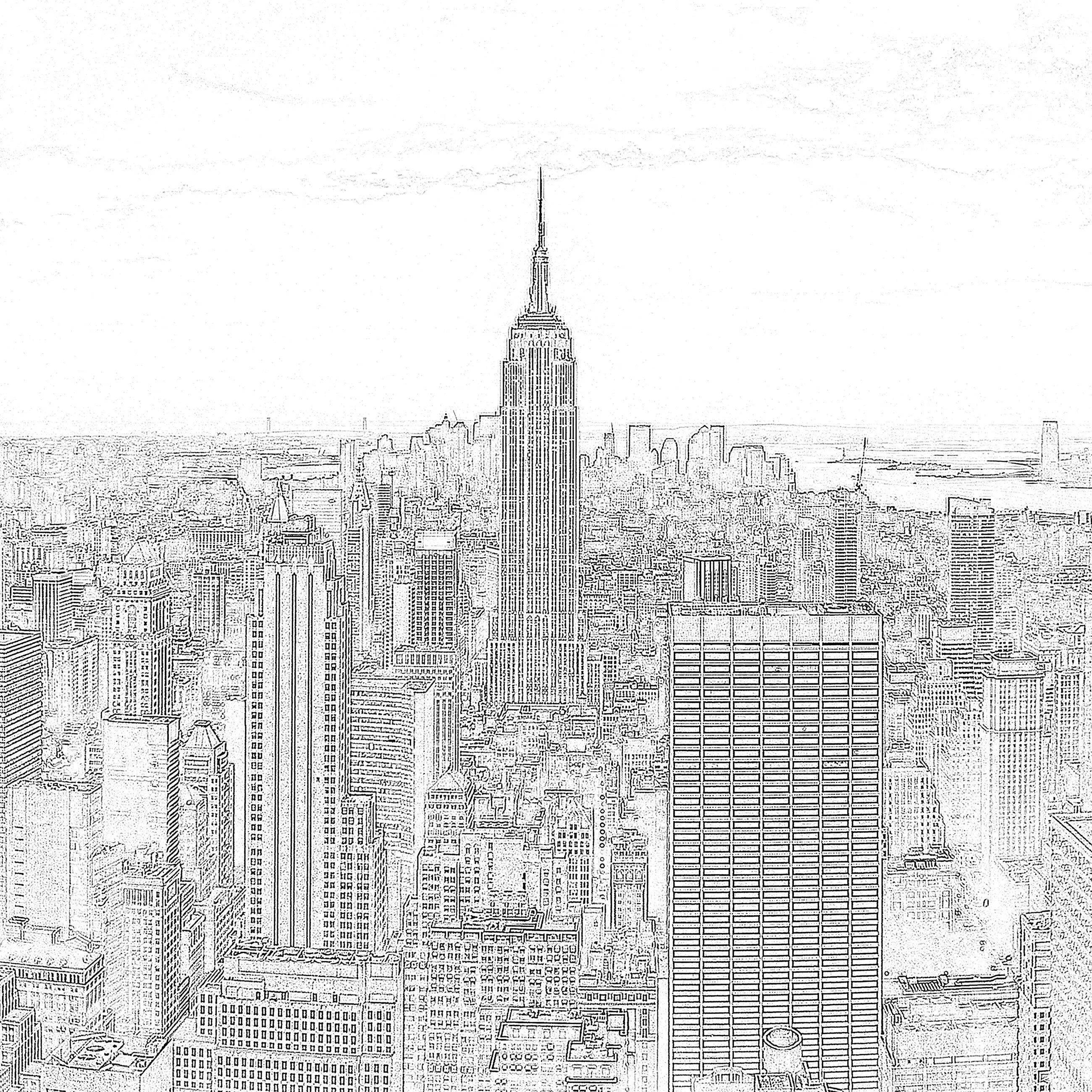 Billede 12 af Fototapet - Empire State Building sat over New Yorks skyline