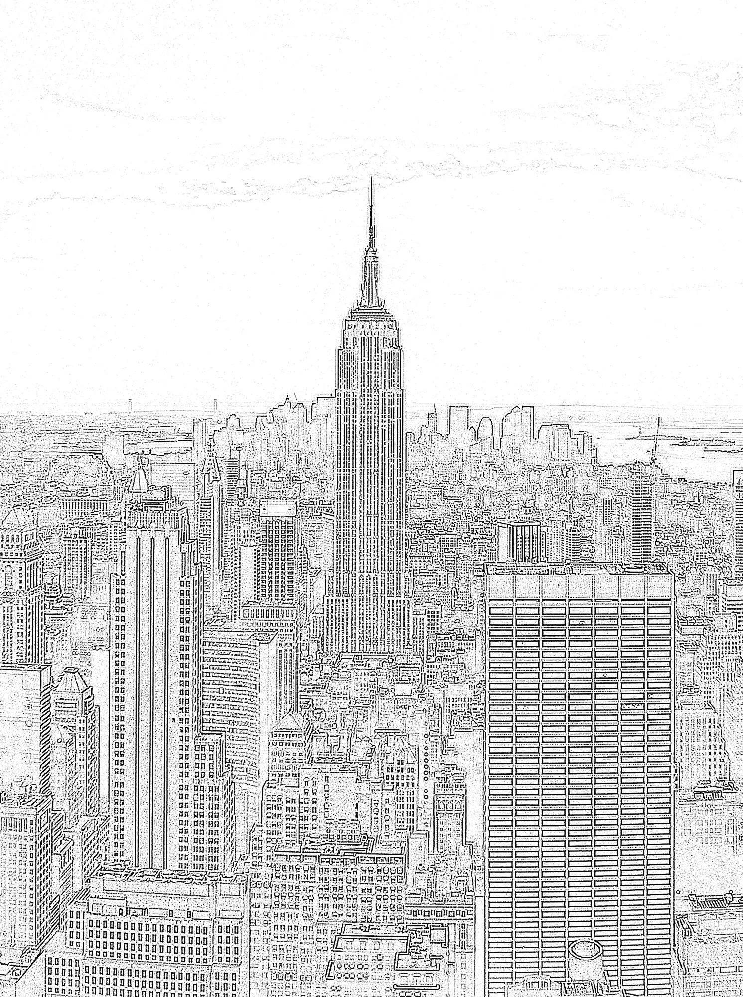 Billede 13 af Fototapet - Empire State Building sat over New Yorks skyline