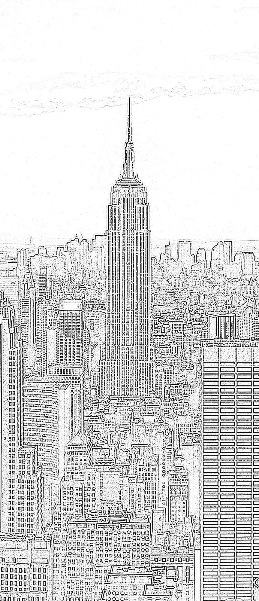 Billede 14 af Fototapet - Empire State Building sat over New Yorks skyline