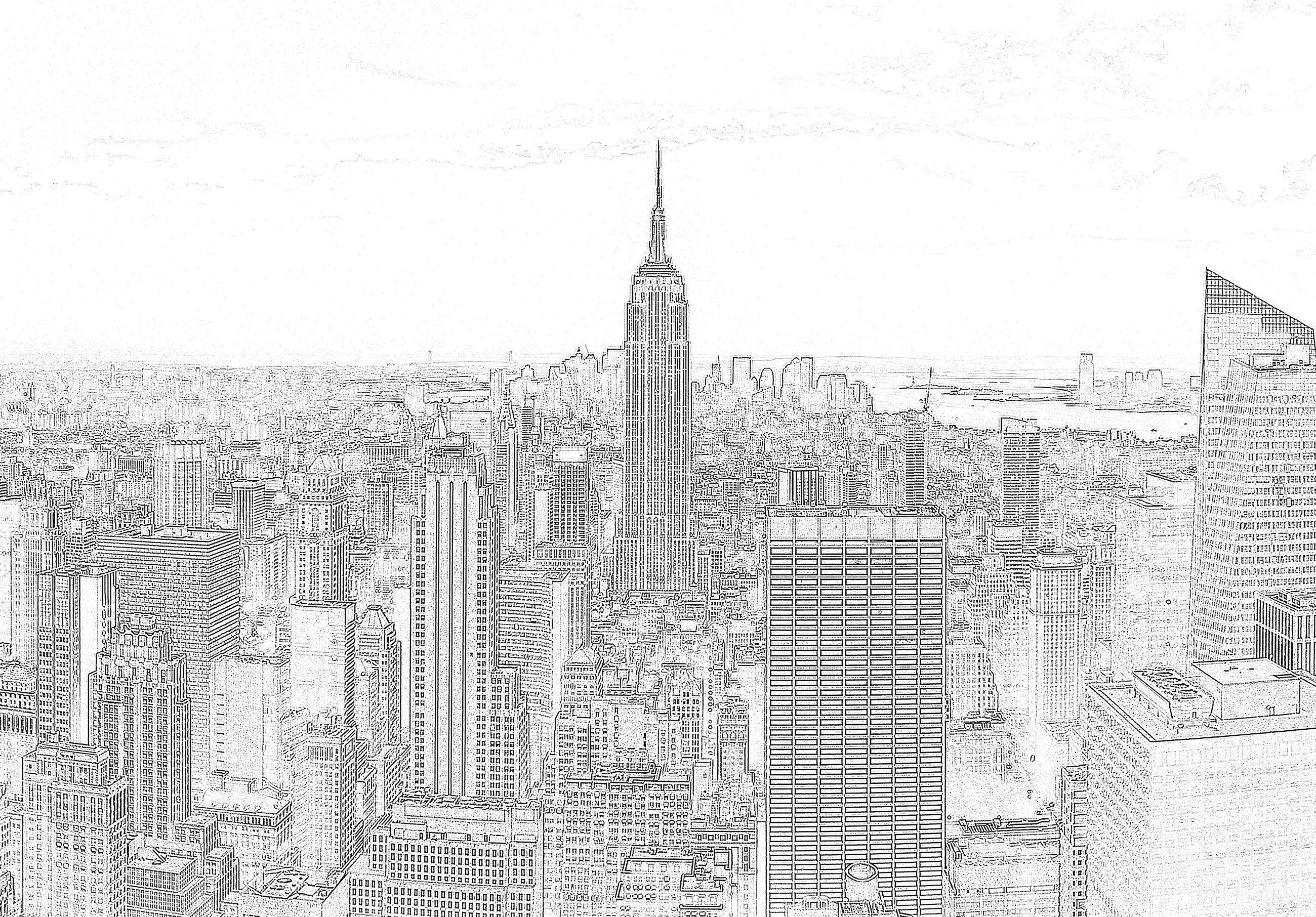 Billede 7 af Fototapet - Empire State Building sat over New Yorks skyline