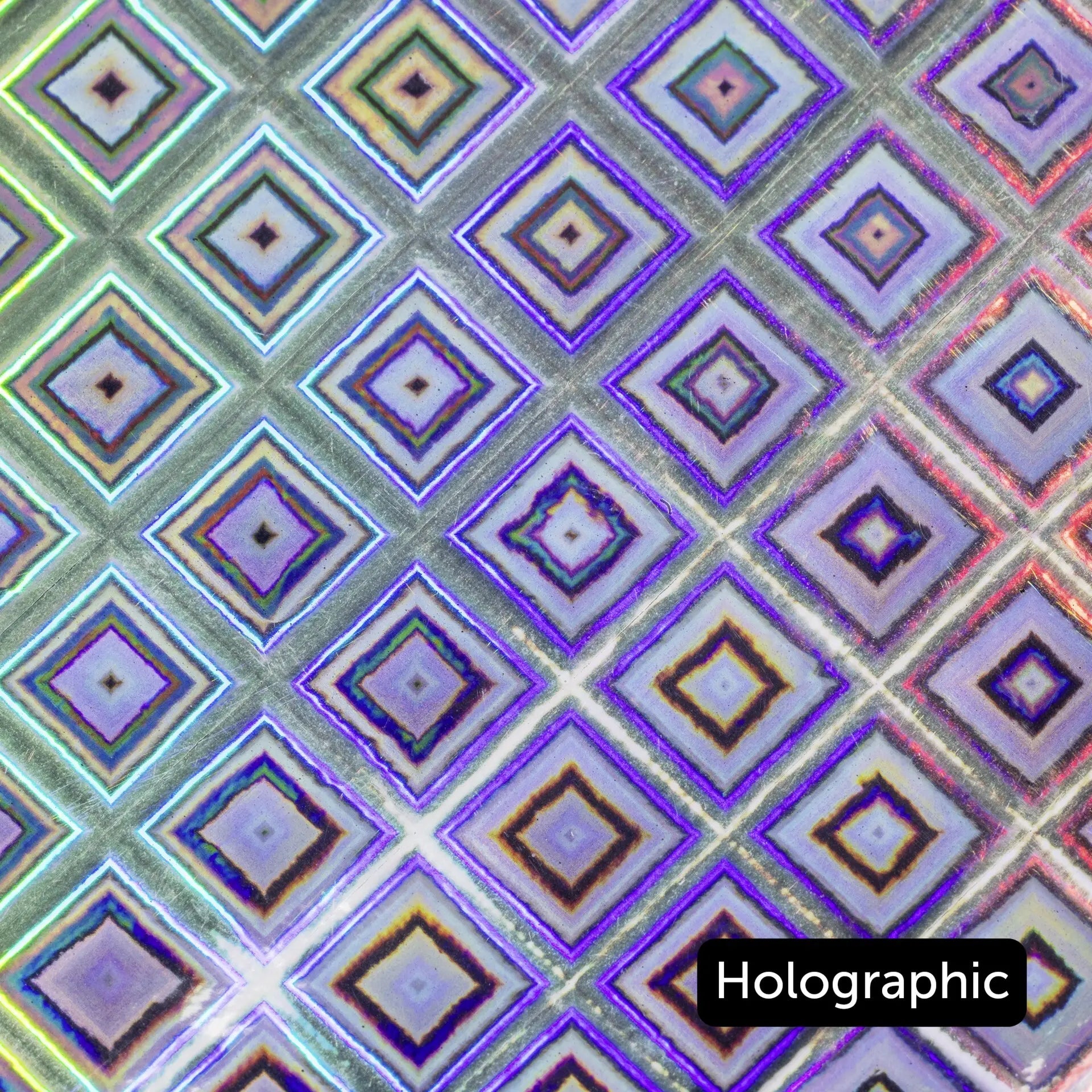 Billede af Folio Pro - Holo Prism selvklæbende folie i diamantmønster med holografisk effekt, 45x150cm.