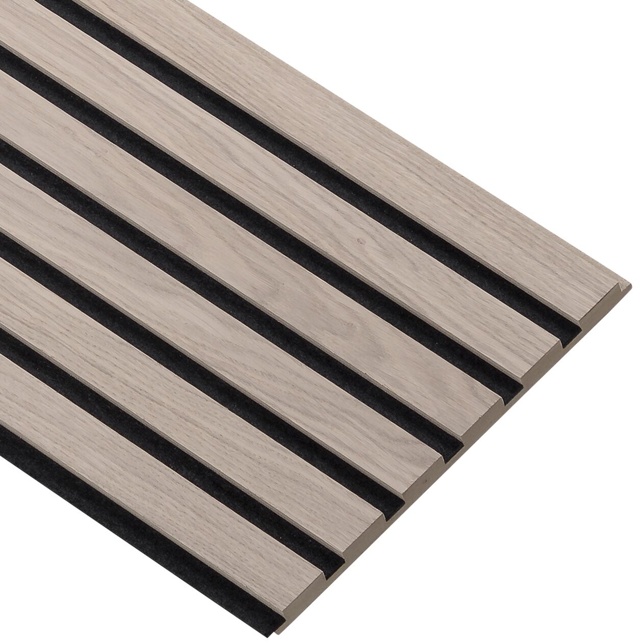 Hvid Olie sort filt Basic Eg Akustikpanel 240cm. - Akustik panel i hvidolieret eg i wood accuwood