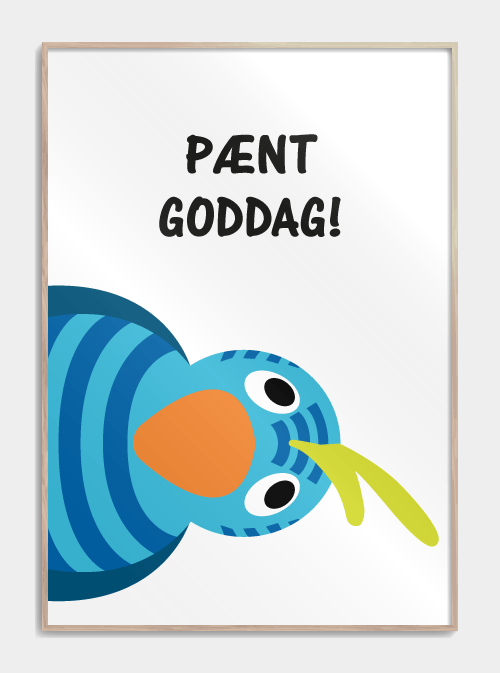 Pænt goddag! Andrea plakat A3 - Køb Kaj & Andrea plakat til børn her