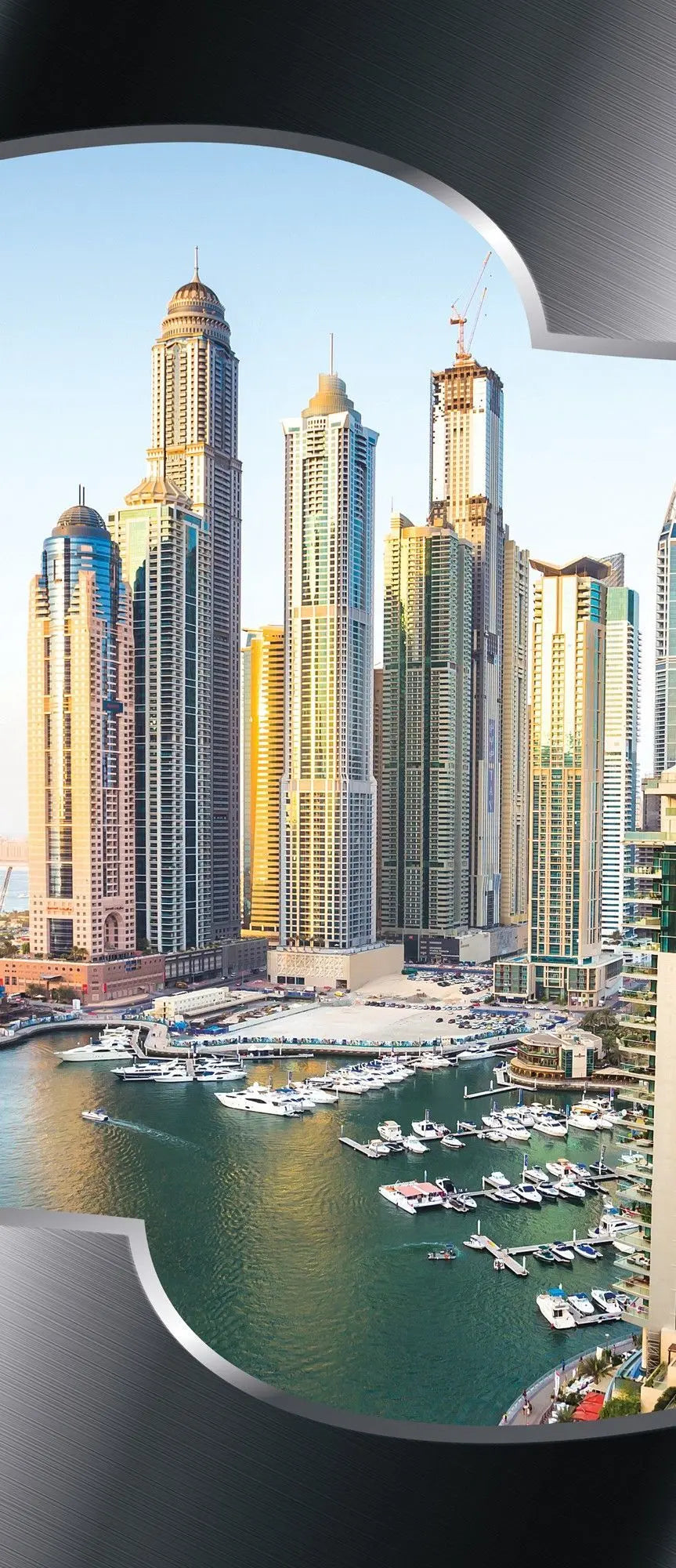 Billede 8 af Fototapet - Moderne skyskrabere og marina i Dubai