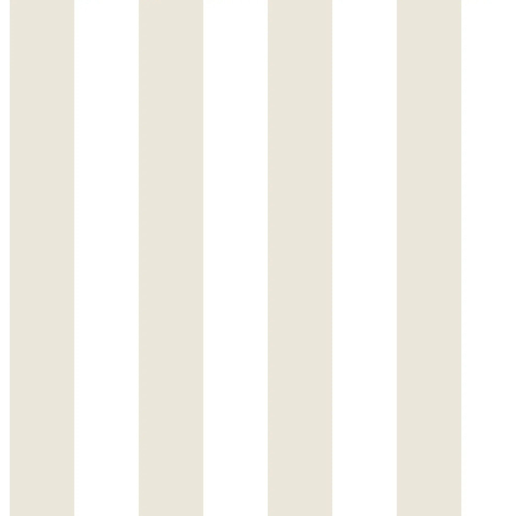 Morning Stripes - Linen tapet med klassiske lodrette hvide og beige striber, der skaber et elegant look.