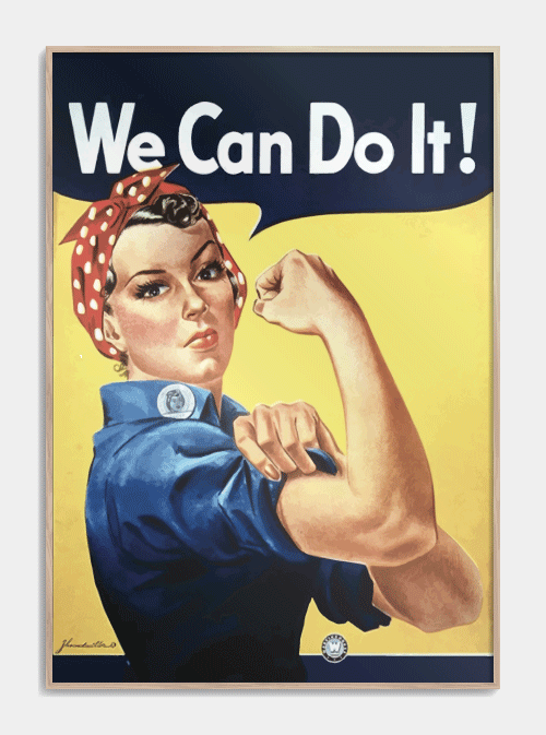 We Can Do It Retro plakat 50 X 70cm. - Køb gamle retro plakater her