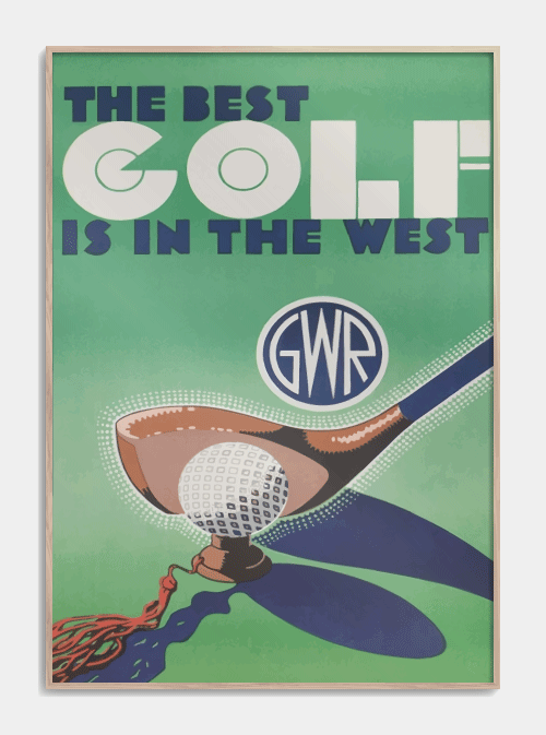 The best golf is in the west Retro plakat 50 X 70cm. - Retro plakater