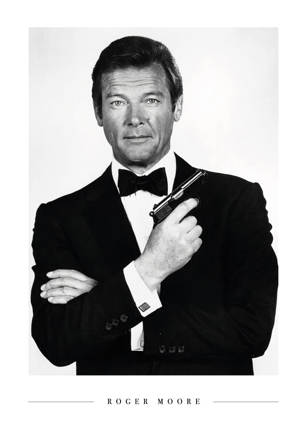 Rodger Moore - James Bond fotokunst plakat 30X40cm. - plakat med agent 007