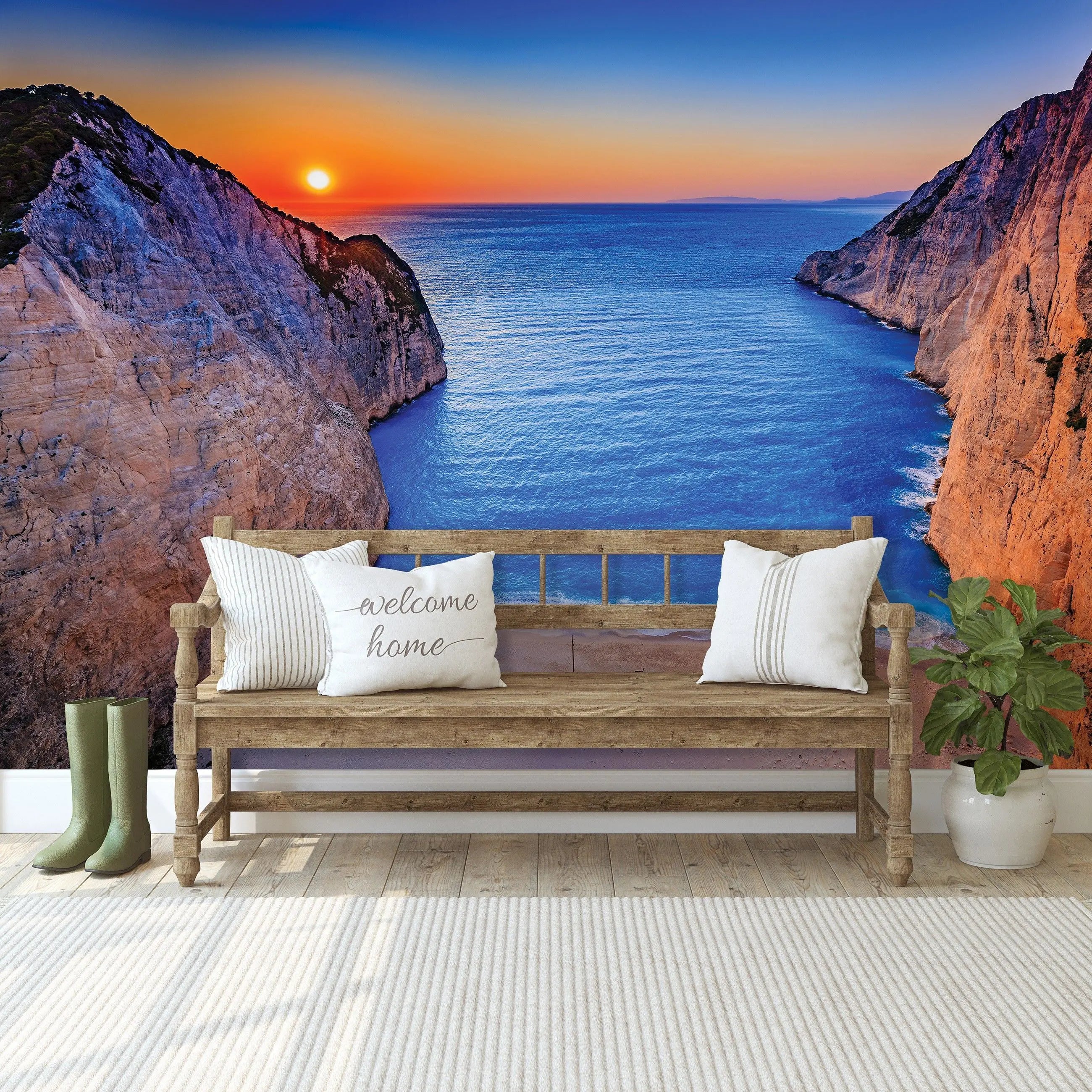 Billede 13 af Fototapet - Skibsvrag på Navagio-stranden ved solnedgang, Zakynthos, Grækenland