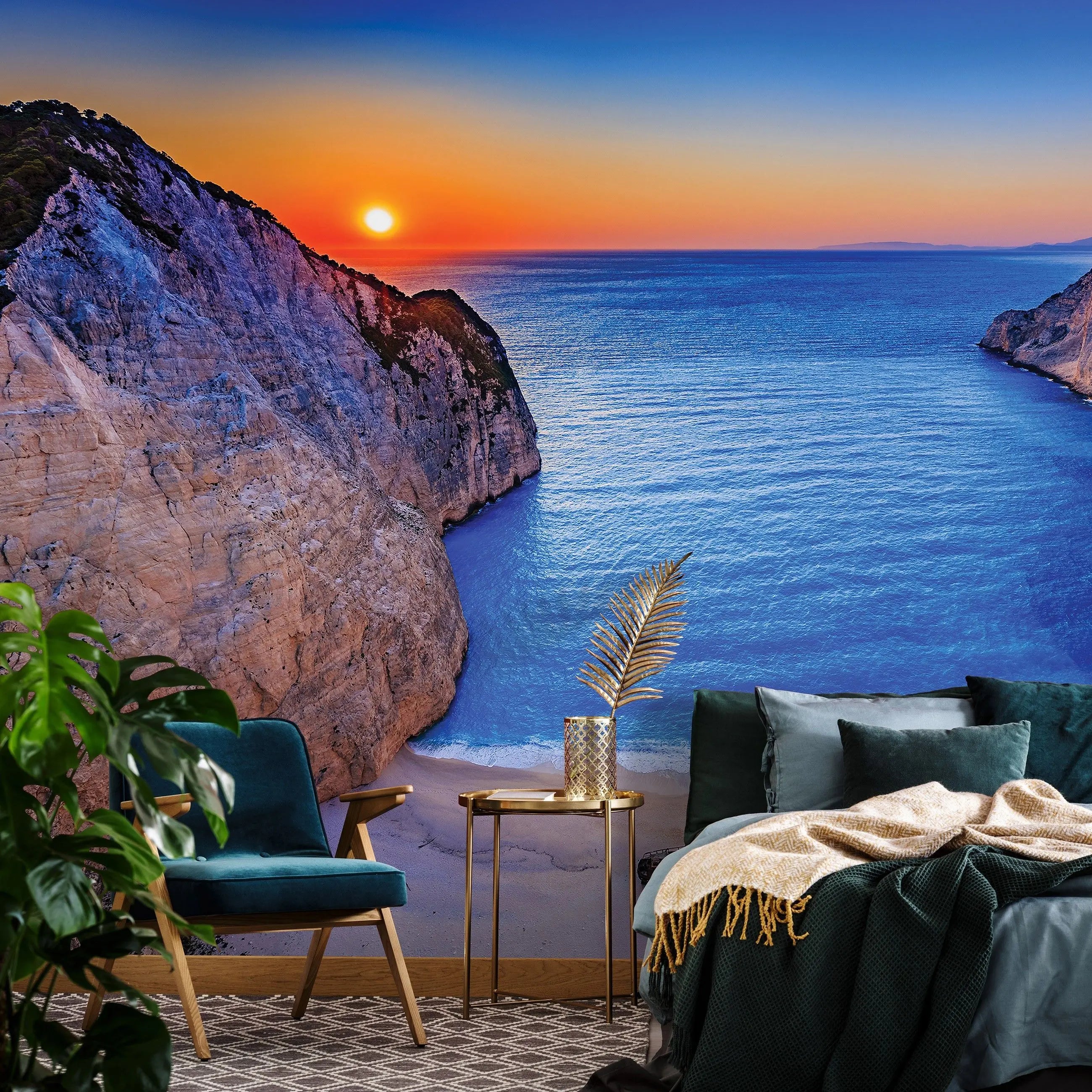 Billede 14 af Fototapet - Skibsvrag på Navagio-stranden ved solnedgang, Zakynthos, Grækenland