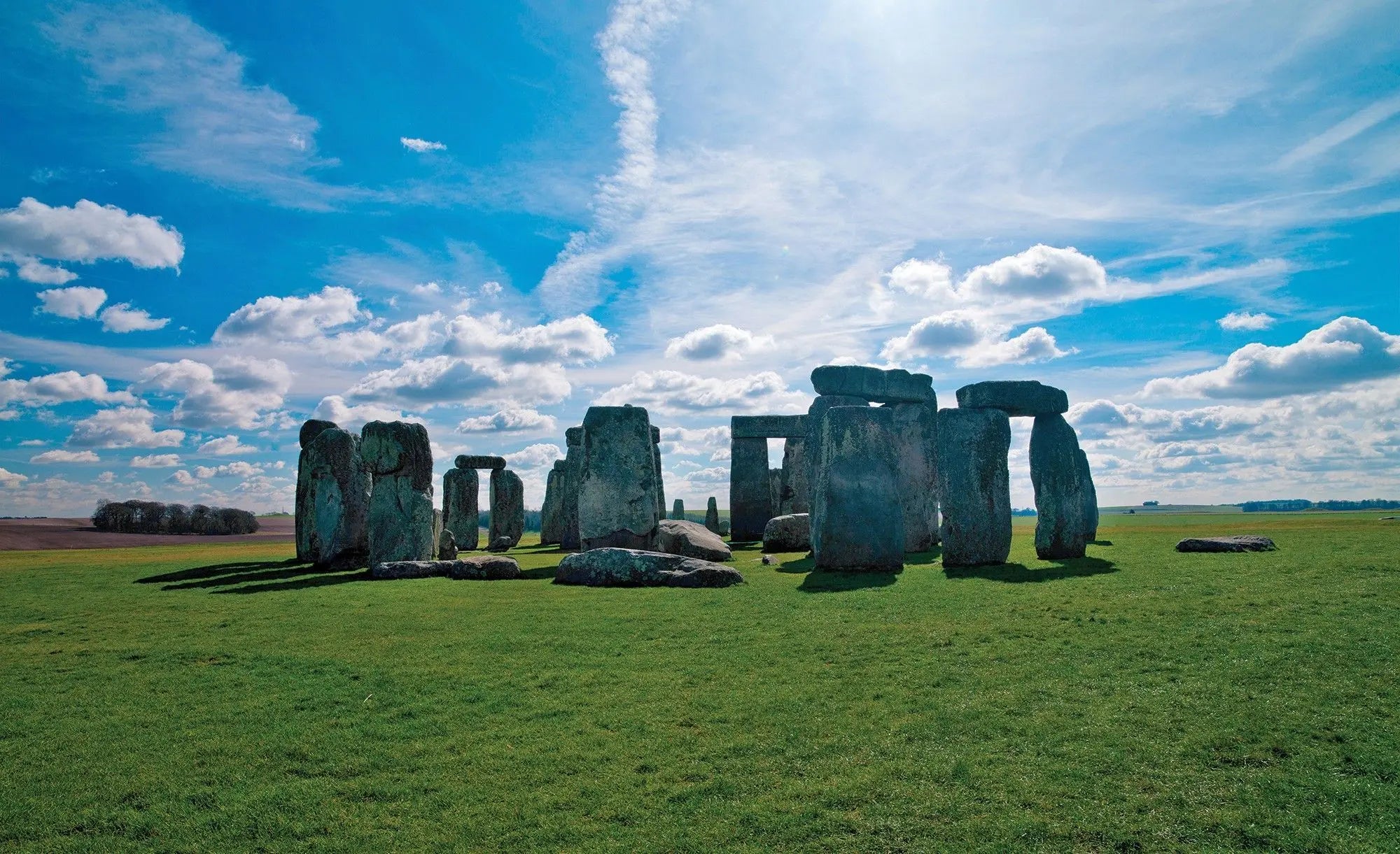 Billede 1 af Fototapet - Stonehenge under blå himmel med skyer