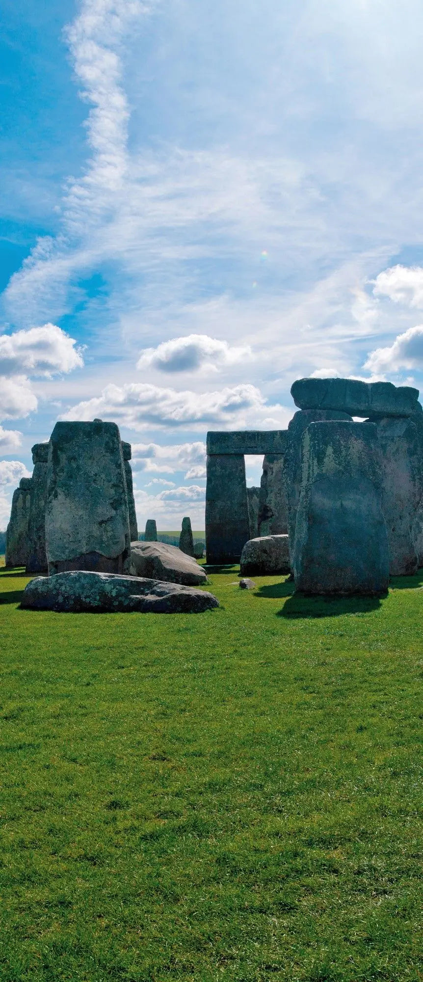 Billede 10 af Fototapet - Stonehenge under blå himmel med skyer