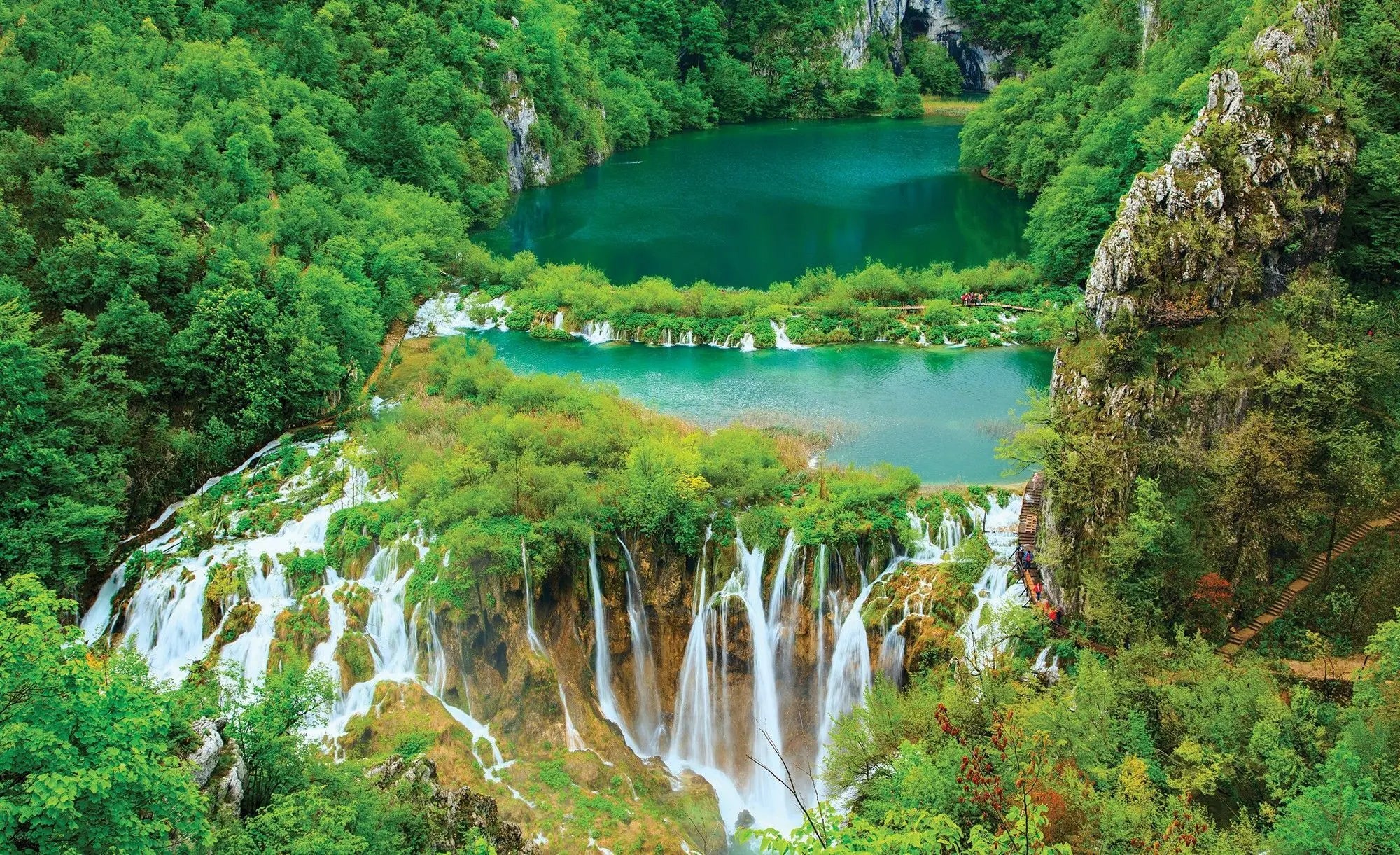 Billede 1 af Fototapet - Vandfald og søer i Plitvice Nationalpark, Kroatien