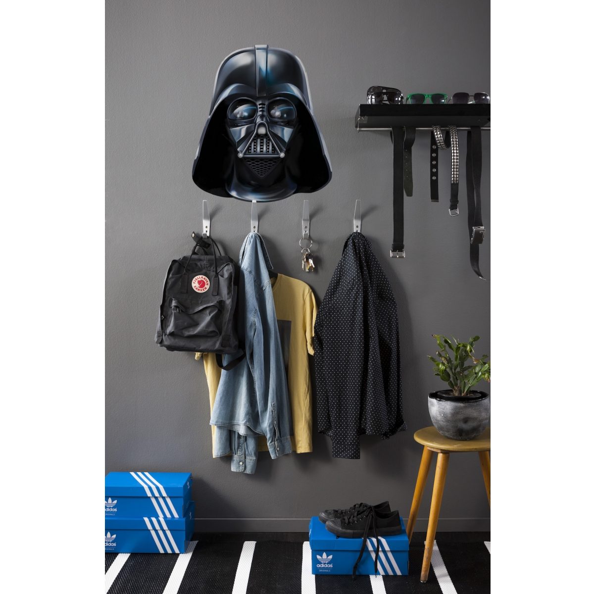 Darth Vader Star Wars K B Wallsticker Med Hovedet Af Darth Vader