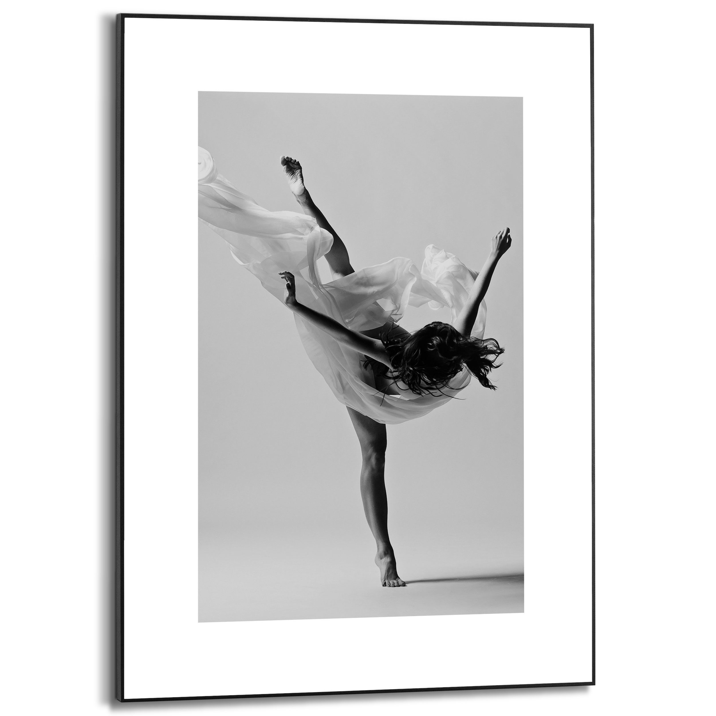 Balletdanserinde sort hvid Plakat billede med nøgen