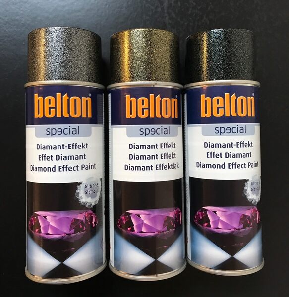Sølv glimmer spraymaling Diamant glitter Belton 400ml. - Spray
